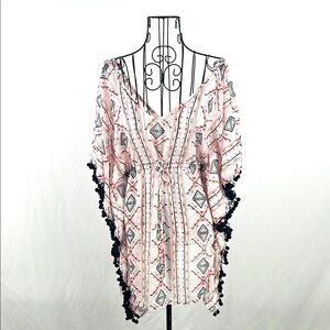 Arizona Jeans Co Swim Coverup Woman’s Small with Geometric Design‎ multicolor